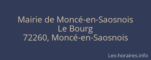 Mairie de Moncé-en-Saosnois
