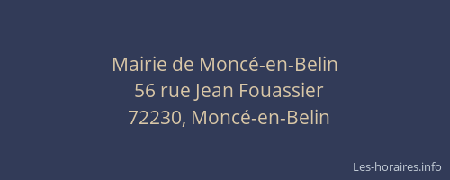 Mairie de Monc&eacute;-en-Belin