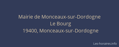 Mairie de Monceaux-sur-Dordogne