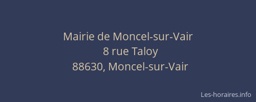 Mairie de Moncel-sur-Vair