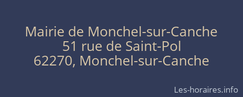 Mairie de Monchel-sur-Canche