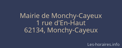 Mairie de Monchy-Cayeux