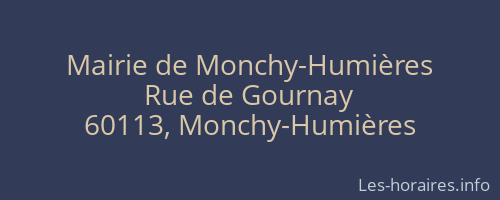 Mairie de Monchy-Humières