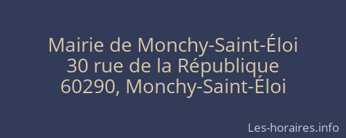 Mairie de Monchy-Saint-Éloi