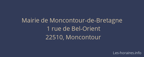 Mairie de Moncontour-de-Bretagne