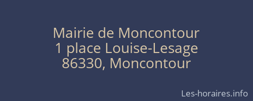 Mairie de Moncontour