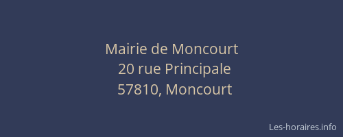 Mairie de Moncourt
