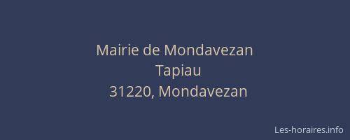Mairie de Mondavezan