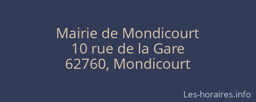 Mairie de Mondicourt