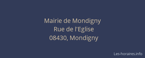 Mairie de Mondigny