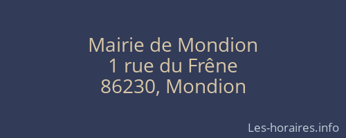 Mairie de Mondion