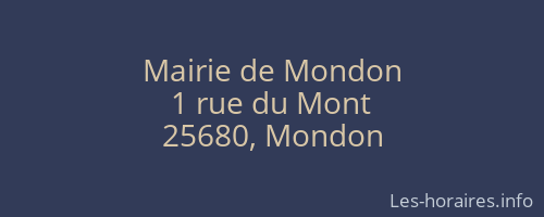 Mairie de Mondon