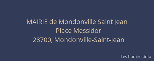 MAIRIE de Mondonville Saint Jean