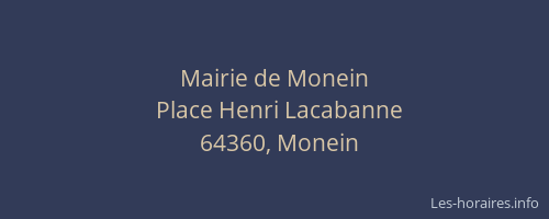 Mairie de Monein