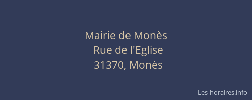 Mairie de Monès