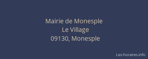 Mairie de Monesple