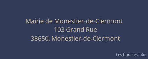 Mairie de Monestier-de-Clermont