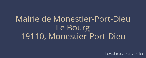 Mairie de Monestier-Port-Dieu