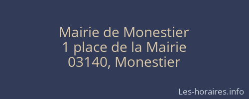 Mairie de Monestier