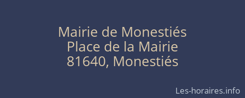 Mairie de Monestiés