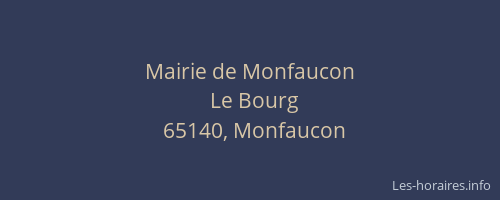 Mairie de Monfaucon
