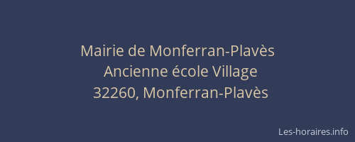 Mairie de Monferran-Plavès