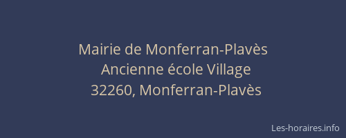 Mairie de Monferran-Plav&egrave;s