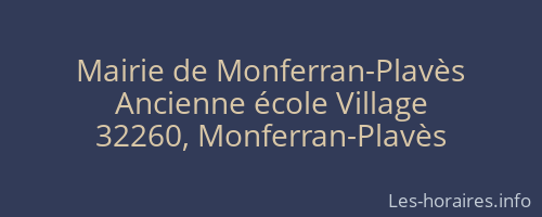 Mairie de Monferran-Plavès