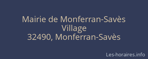 Mairie de Monferran-Savès