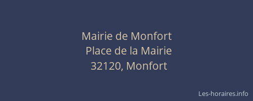 Mairie de Monfort