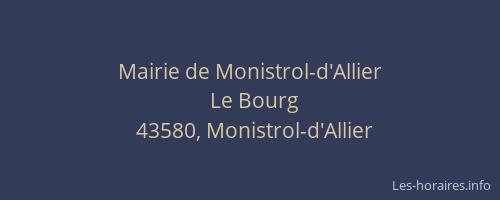 Mairie de Monistrol-d'Allier