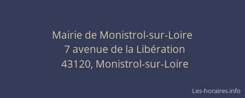 Mairie de Monistrol-sur-Loire