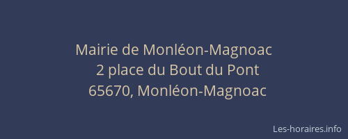 Mairie de Monléon-Magnoac