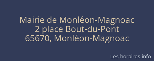Mairie de Monléon-Magnoac