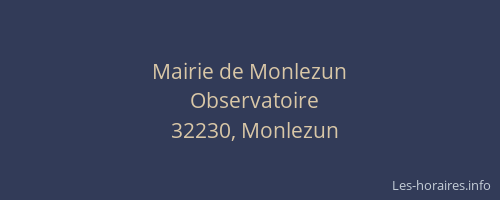 Mairie de Monlezun