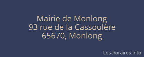 Mairie de Monlong