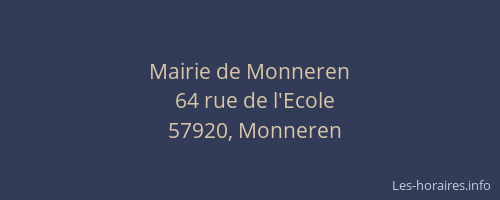 Mairie de Monneren