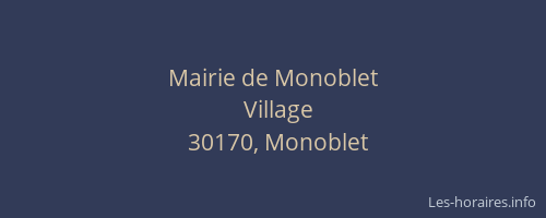 Mairie de Monoblet