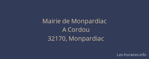 Mairie de Monpardiac