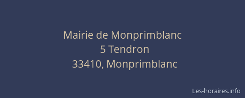 Mairie de Monprimblanc