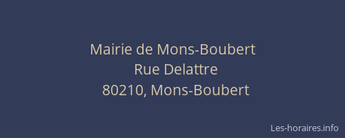 Mairie de Mons-Boubert