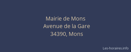 Mairie de Mons