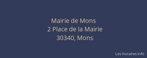 Mairie de Mons
