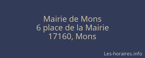 Mairie de Mons