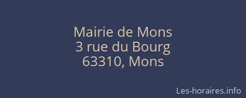 Mairie de Mons