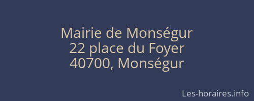Mairie de Monségur