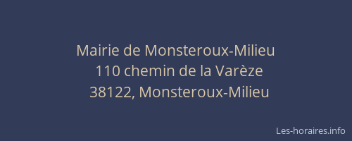 Mairie de Monsteroux-Milieu