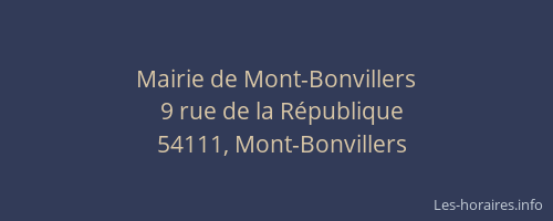 Mairie de Mont-Bonvillers