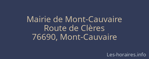 Mairie de Mont-Cauvaire