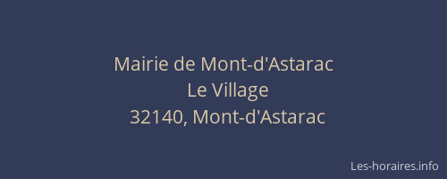 Mairie de Mont-d'Astarac